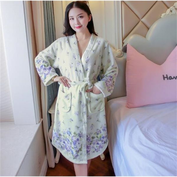 women's sleepwear fdfklak thick warm flannel bathrobe women autumn winter sleepwear robe print female sleepwear bath robes casual home, Black;red
women's sleepwear fdfklak thick warm flannel bathrobe women autumn winter sleepwear robe print female sleepwear bath robes casual home, Black;red