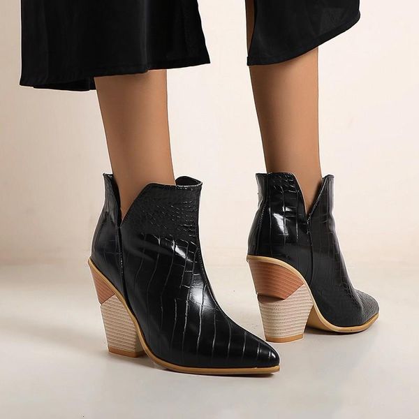 slippers western cowboy boots women blue ankle arrival winter pointed toe wedges high heels snake plus 1 w780, Black
slippers western cowboy boots women blue ankle arrival winter pointed toe wedges high heels snake plus 1 w780, Black