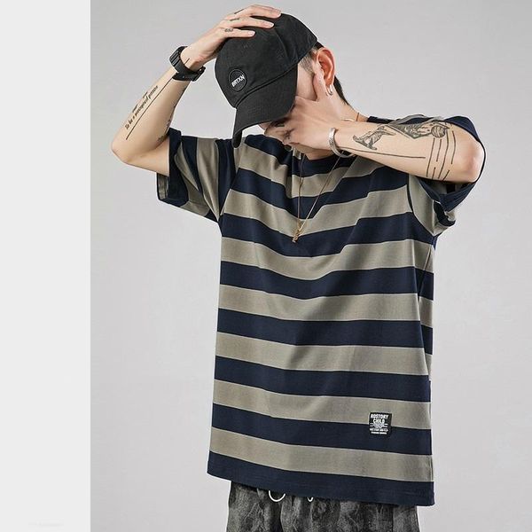 trend men striped t-shirt casual simple contrast color summer mens loose tee shirts o-neck cotton hip hop t men's t-shirts, White;black
trend men striped t-shirt casual simple contrast color summer mens loose tee shirts o-neck cotton hip hop t men's t-shirts, White;black