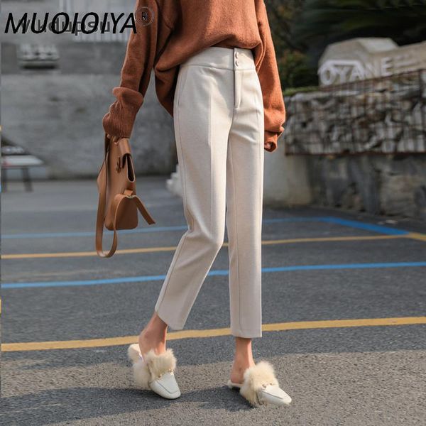 women's pants & capris wool women high waist autumn winter fashion korean solid woolen trousers casual loose classic pencil suit female, Black;white
women's pants & capris wool women high waist autumn winter fashion korean solid woolen trousers casual loose classic pencil suit female, Black;white