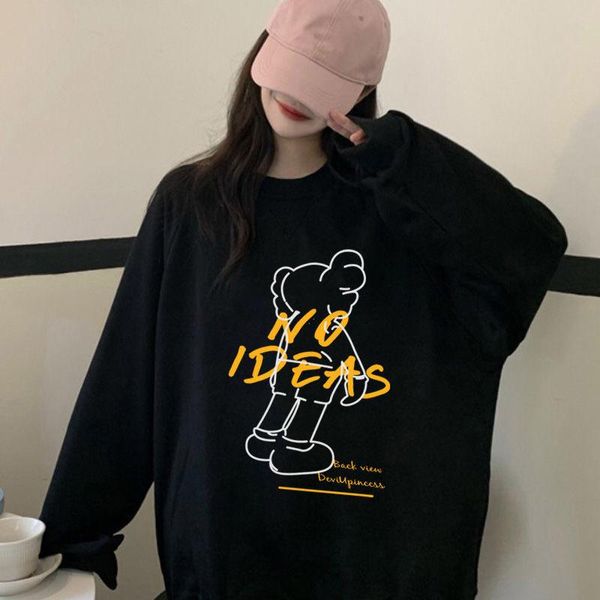 women's hoodies & sweatshirts net red ins bear round neck sweater female 2021 autumn korean loose and thin casual students versatile qn, Black
women's hoodies & sweatshirts net red ins bear round neck sweater female 2021 autumn korean loose and thin casual students versatile qn, Black