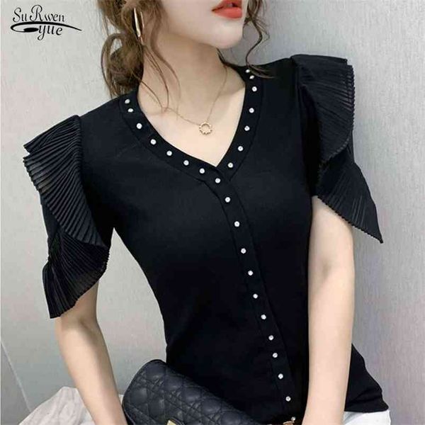 summer blouse women fashion knitted shirt v-neck casual short sleeve womens and blouses 9889 210421, White
summer blouse women fashion knitted shirt v-neck casual short sleeve womens and blouses 9889 210421, White