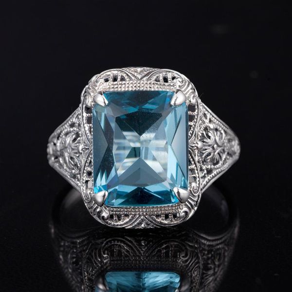 cluster rings vintage female big blue stone aquamarine real 925 sterling silver ring gothic engagement gifts jewelry, Golden;silver
cluster rings vintage female big blue stone aquamarine real 925 sterling silver ring gothic engagement gifts jewelry, Golden;silver