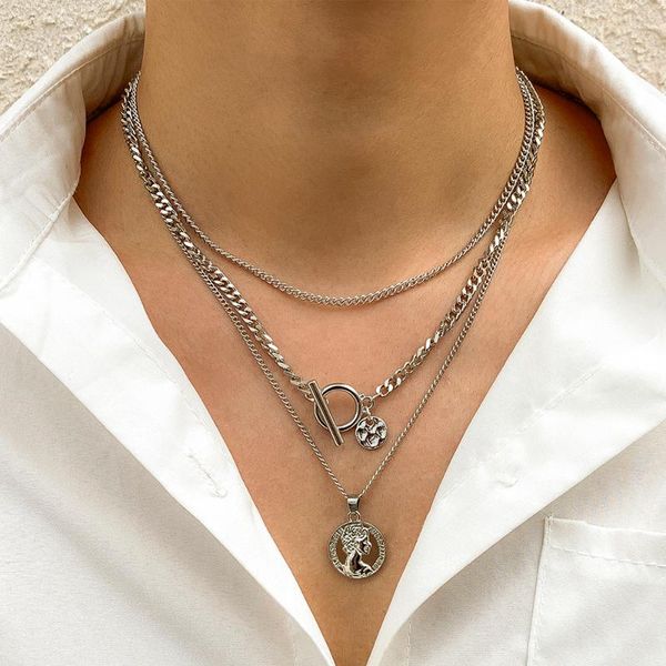 chokers lacteo vintage carved coin virgin mary statue pendant necklace jewelry for women and men multi layered metal chain, Golden;silver
chokers lacteo vintage carved coin virgin mary statue pendant necklace jewelry for women and men multi layered metal chain, Golden;silver