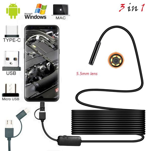 1m 2m 3.5m 5m wire mini 5.5mm lens for android type-c/usb borescopes waterproof led lighting inspection cameras
1m 2m 3.5m 5m wire mini 5.5mm lens for android type-c/usb borescopes waterproof led lighting inspection cameras