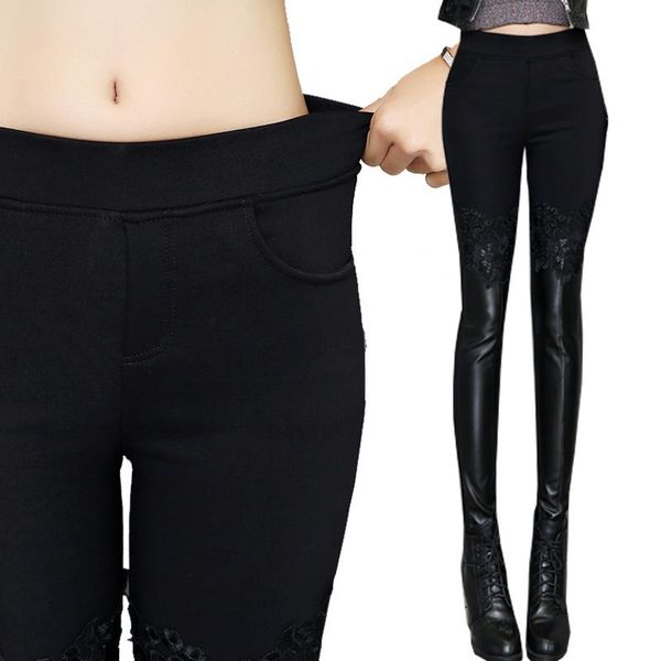 plus size winter pencil pants & capris women lace faux leather skinny high elastic waist pant trousers leggings women's, Black
plus size winter pencil pants & capris women lace faux leather skinny high elastic waist pant trousers leggings women's, Black