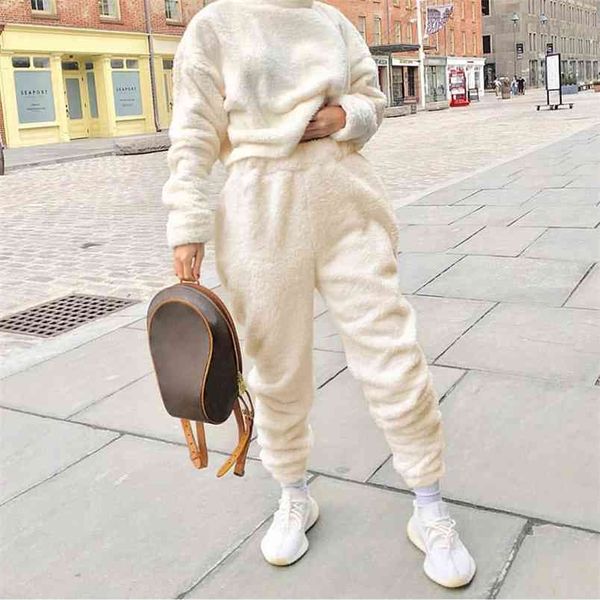 autumn winter keep warm furry cozy joggers trousers women streetwear solid faux wool sweatpant fleece pantalon white 210510, Black;white
autumn winter keep warm furry cozy joggers trousers women streetwear solid faux wool sweatpant fleece pantalon white 210510, Black;white