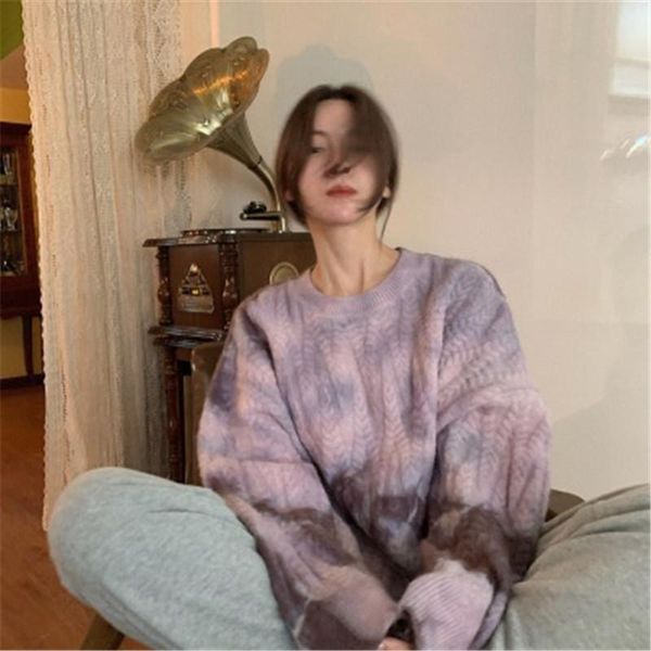 women's sweaters ink print colorful rainbow colors sweater for ladies elegant all-match sweet chic design 2021 arrivals, White;black
women's sweaters ink print colorful rainbow colors sweater for ladies elegant all-match sweet chic design 2021 arrivals, White;black