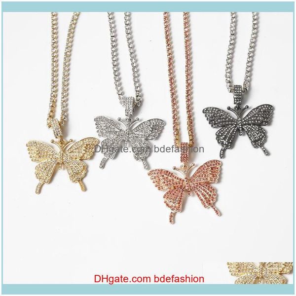 necklaces & pendants jewelrybig butterfly pendant hip hop iced diamond womens bling tennis chain crystal animal necklace drop delivery 2021, Silver
necklaces & pendants jewelrybig butterfly pendant hip hop iced diamond womens bling tennis chain crystal animal necklace drop delivery 2021, Silver