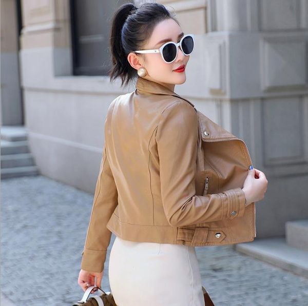 women's leather & faux women short section pu slim fit small jackets female fashion punk bomber coats spring autumn j3464, Black
women's leather & faux women short section pu slim fit small jackets female fashion punk bomber coats spring autumn j3464, Black
