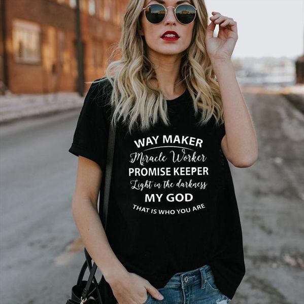 way maker letter print mens men short sleeve o neck loose ladies fashion tee clothes mujer, White;black
way maker letter print mens men short sleeve o neck loose ladies fashion tee clothes mujer, White;black
