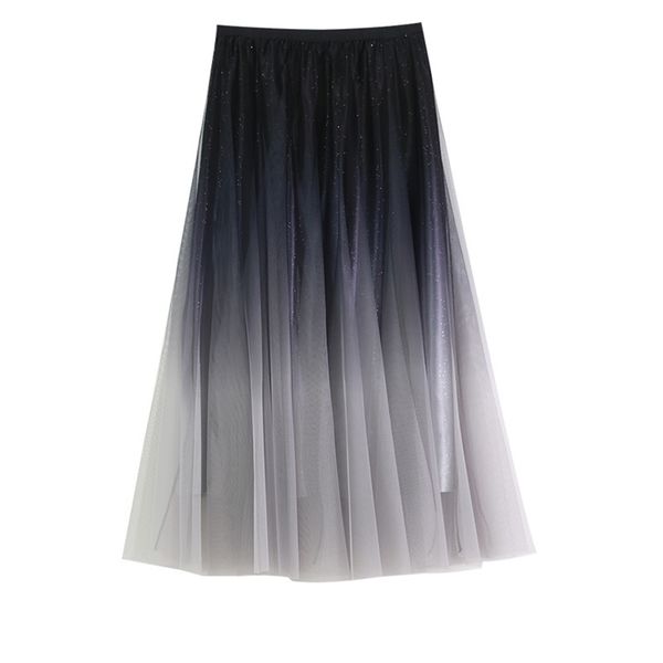 spring elegant large put a-line skirt elastic high waist slimming all-match casual women long skirts 210527, Black
spring elegant large put a-line skirt elastic high waist slimming all-match casual women long skirts 210527, Black