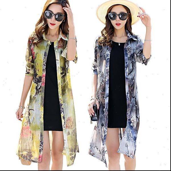 tingyili womens shirt summer cardigan women chiffon floral print boho long korean elegant ladies drop, White
tingyili womens shirt summer cardigan women chiffon floral print boho long korean elegant ladies drop, White