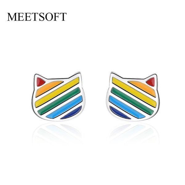 silver plated prevent allergy fashion stud earrings for women design trendy rainbow cat resin small jewelry gift, Golden;silver
silver plated prevent allergy fashion stud earrings for women design trendy rainbow cat resin small jewelry gift, Golden;silver
