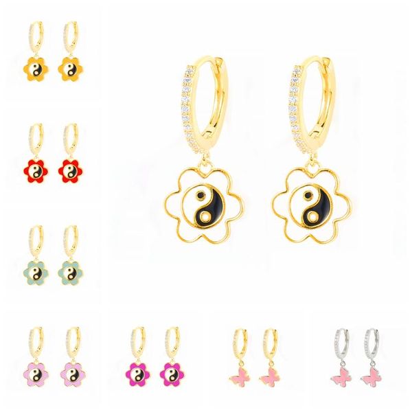 hoop & huggie canner 925 sterling silver women earrings with colorful enamel flower yinyang pendant light luxury 2021 trend fashion ear, Golden;silver
hoop & huggie canner 925 sterling silver women earrings with colorful enamel flower yinyang pendant light luxury 2021 trend fashion ear, Golden;silver