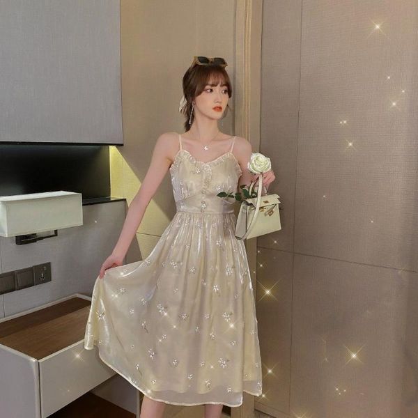 Casual Dresses Summer Clothes For Women Floral Sleeveless Knee Length Spaghetti Strap Dress Robe Femme 2021 Korean Fashion Vestidos, Black;gray
Casual Dresses Summer Clothes For Women Floral Sleeveless Knee Length Spaghetti Strap Dress Robe Femme 2021 Korean Fashion Vestidos, Black;gray