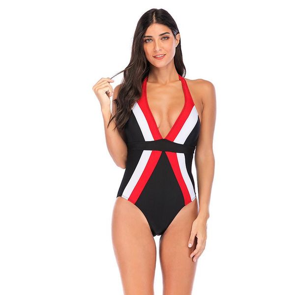 colorblock v-neck one-piece swimsuit women's black slim bikini party backless beachwear high elastic halter 2xl suits
colorblock v-neck one-piece swimsuit women's black slim bikini party backless beachwear high elastic halter 2xl suits