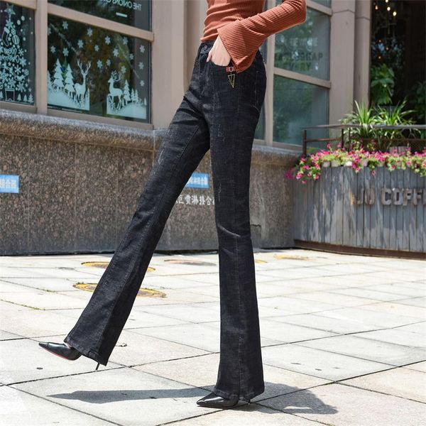 women's jeans 2021 autumn mid waist plus long flare girls denim black pants extra large size 26-40, Blue
women's jeans 2021 autumn mid waist plus long flare girls denim black pants extra large size 26-40, Blue