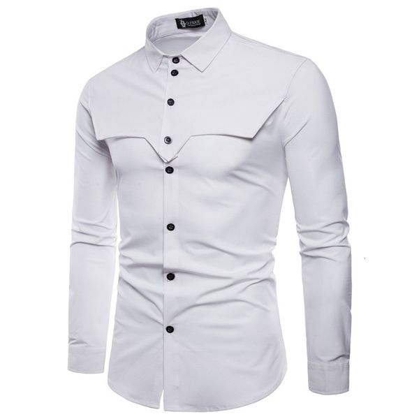Men's long color turn down collar cardigan shirt style tailor-only-breasted tops, White;black
Men's long color turn down collar cardigan shirt style tailor-only-breasted tops, White;black