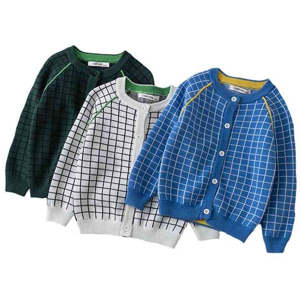 spring autumn knitted sweater plaid children clothing boys girls sweaters kids wear boy clothes baby cardigan 210417, Blue
spring autumn knitted sweater plaid children clothing boys girls sweaters kids wear boy clothes baby cardigan 210417, Blue