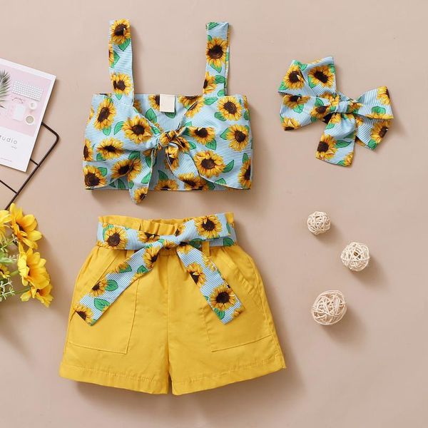 clothing sets toddler baby girls bowknot sunflower printed suspender shorts outfits children's clothes 2021, White
clothing sets toddler baby girls bowknot sunflower printed suspender shorts outfits children's clothes 2021, White