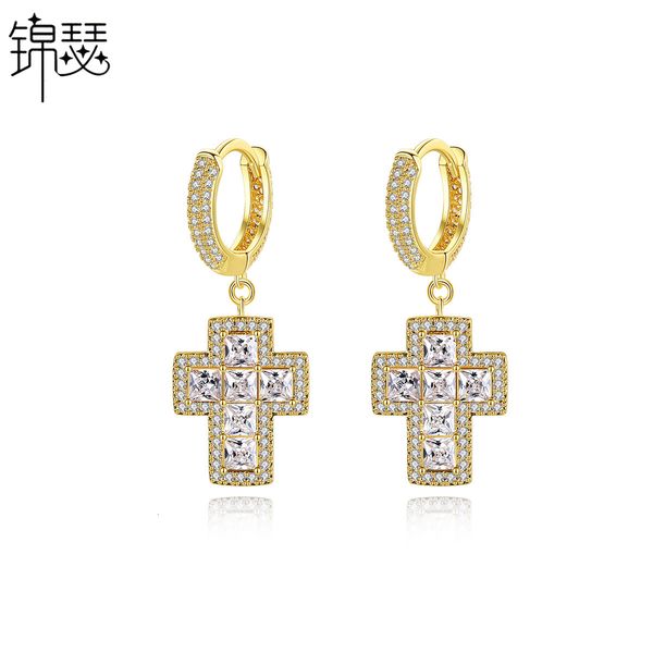 jewelry charm stud fashion earrings style cross pendant copper inlaid zirconium, Golden
jewelry charm stud fashion earrings style cross pendant copper inlaid zirconium, Golden