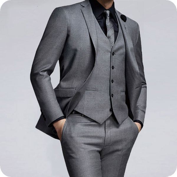 men's suits & blazers custom grey men for wedding peaked lapel slim fit 3piece jacket pant vest groom tuxedo terno masculino 4r58, White;black
men's suits & blazers custom grey men for wedding peaked lapel slim fit 3piece jacket pant vest groom tuxedo terno masculino 4r58, White;black