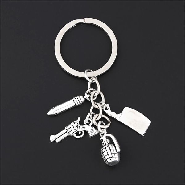 gothic 3d military gun charms keychain making metal weapon knife keyring for men gift statement jewelry e2685, Silver
gothic 3d military gun charms keychain making metal weapon knife keyring for men gift statement jewelry e2685, Silver