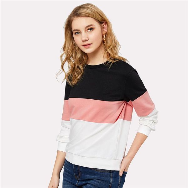 women's hoodies & sweatshirts paris girl active chic cut sew patchwork pullovers women color block crew neck fall casual, Black
women's hoodies & sweatshirts paris girl active chic cut sew patchwork pullovers women color block crew neck fall casual, Black