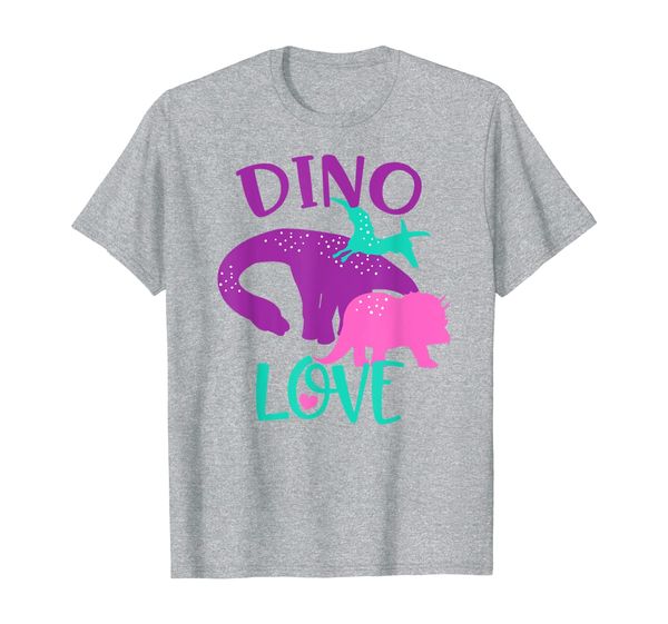pink dino love shirt - dinosaur lover tee, White;black