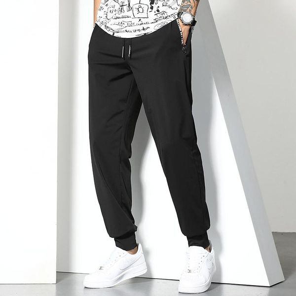 men's pants large casual plus fat sports loose man spring and summer ice thin leggings, Black
men's pants large casual plus fat sports loose man spring and summer ice thin leggings, Black