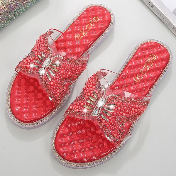 slippers summer flat rhinestone female outdoor non-slip beach sandals ladies casual comfy pearl slides women chinelo xx292, Black
slippers summer flat rhinestone female outdoor non-slip beach sandals ladies casual comfy pearl slides women chinelo xx292, Black