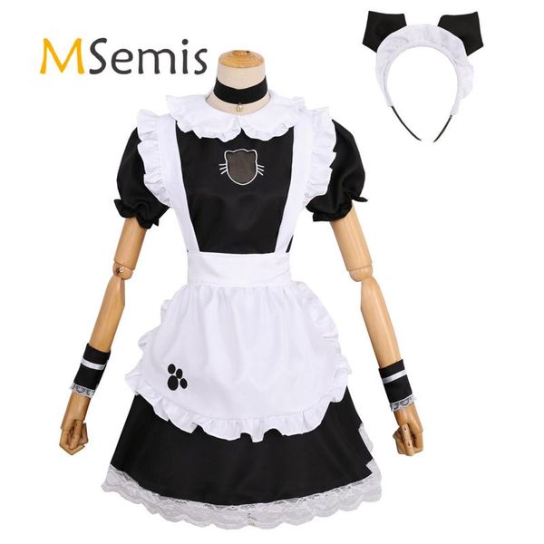 womens maid lingerie suit cosplay costume puff sleeve lace trim dress with apron cuffs choker headwear roleplay outfit one-piece suits
womens maid lingerie suit cosplay costume puff sleeve lace trim dress with apron cuffs choker headwear roleplay outfit one-piece suits