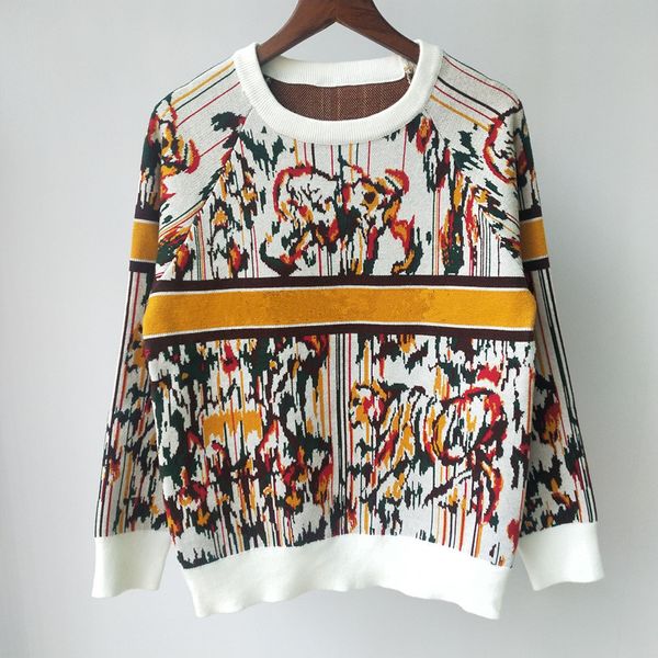 women's sweater casual knit contrast color long sleeve autumn fashion classic ladies sweaters brand luxury designer clothing s-l, White;black
women's sweater casual knit contrast color long sleeve autumn fashion classic ladies sweaters brand luxury designer clothing s-l, White;black