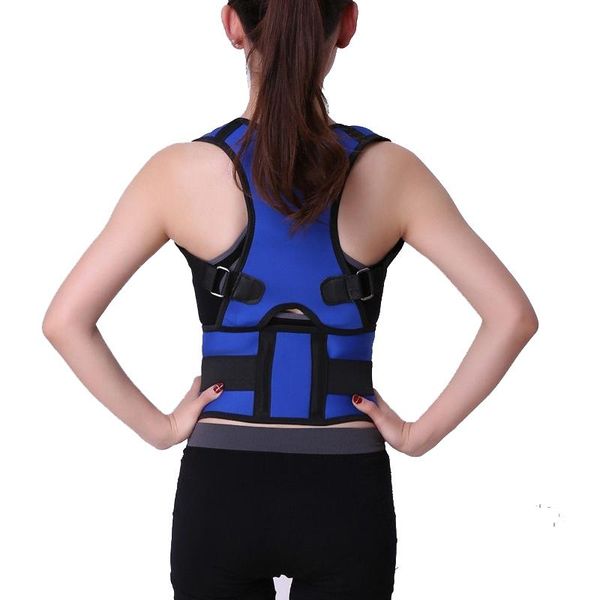 ajustable posture corrector brace shoulder back support belt for men women braces & supports protector, Black;blue
ajustable posture corrector brace shoulder back support belt for men women braces & supports protector, Black;blue