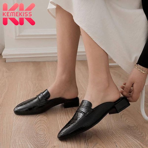 kemekiss square toe sandals low thick heels summer women shoes stone pattern casual mules fashion slippers size 33-45, Black
kemekiss square toe sandals low thick heels summer women shoes stone pattern casual mules fashion slippers size 33-45, Black