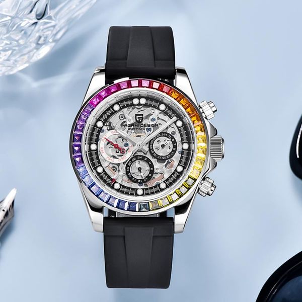 wristwatches 2021 pagani design men's watches luxury gem automatic watch for men mechanical wristwatch sport chronograph 100m waterproo, Slivery;brown
wristwatches 2021 pagani design men's watches luxury gem automatic watch for men mechanical wristwatch sport chronograph 100m waterproo, Slivery;brown