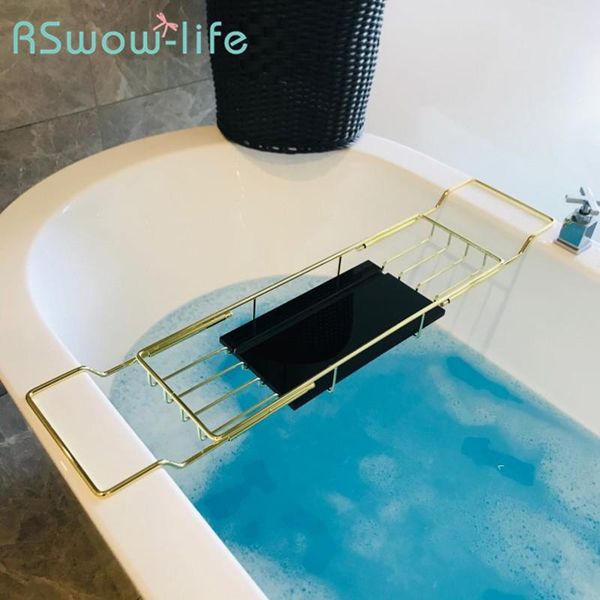 hooks & rails european style bathtub stand multifunctional golden shelf organizer bathroom accessories
hooks & rails european style bathtub stand multifunctional golden shelf organizer bathroom accessories