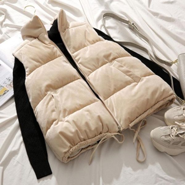 women's vests 2021 spring black cropped vest coat women fashion warm sleeveless jacket high collar waistcoat female casual outerwear, Black;white
women's vests 2021 spring black cropped vest coat women fashion warm sleeveless jacket high collar waistcoat female casual outerwear, Black;white