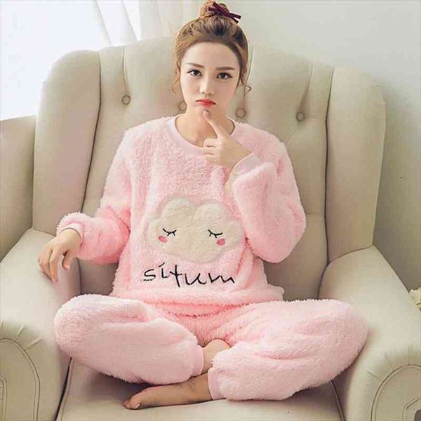 pajamas set autumn and women sleepwear winter flannel long sleeved cute home, Black;red
pajamas set autumn and women sleepwear winter flannel long sleeved cute home, Black;red