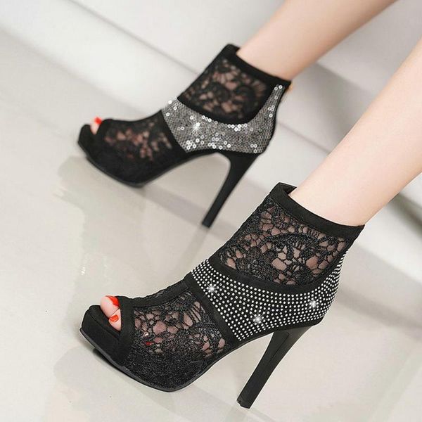 fish mouth 11.5cm sandals women summer waterproof platform wild black mesh rhinestone hollow out high heels b61-49 jy dress shoes
fish mouth 11.5cm sandals women summer waterproof platform wild black mesh rhinestone hollow out high heels b61-49 jy dress shoes