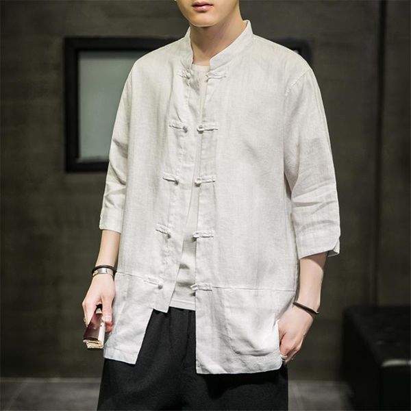 chinese tang suit three quarter sleeve vintage shirt traditional for men hanfu plus size -5xl ethnic clothing, Red 
chinese tang suit three quarter sleeve vintage shirt traditional for men hanfu plus size -5xl ethnic clothing, Red