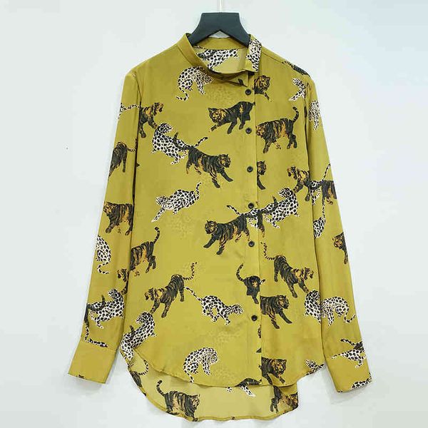women's blouses & shirts spring 2021 elegant blousers 100% animal silk printing c059, White
women's blouses & shirts spring 2021 elegant blousers 100% animal silk printing c059, White