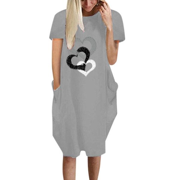 party dresses vintage round neck short sleeve love heart print loose pockets solid color vacation casual woman autumn spring dress, White;black
party dresses vintage round neck short sleeve love heart print loose pockets solid color vacation casual woman autumn spring dress, White;black