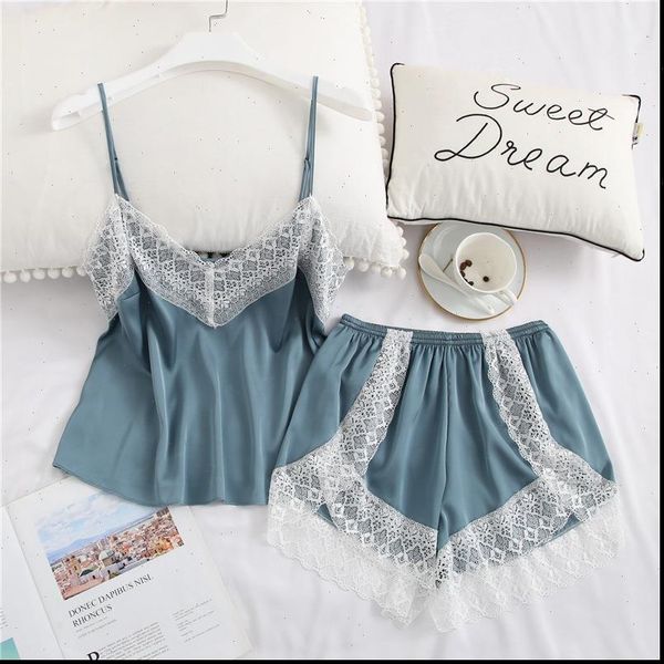 pajamas lace satin silk patchwork womens sleepwears v neck strap home clothes with shorts casual pyjama suit sleepwear underwear, Black;red
pajamas lace satin silk patchwork womens sleepwears v neck strap home clothes with shorts casual pyjama suit sleepwear underwear, Black;red