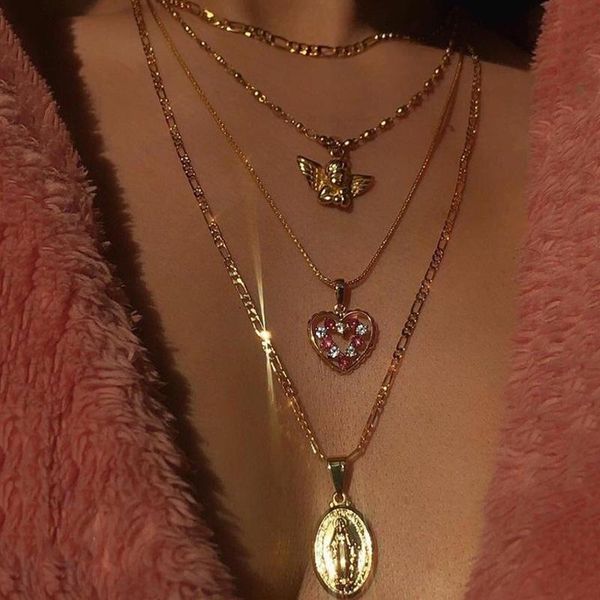 pendant necklaces multi-layered angel wing butterfly square rose crystal necklace chain temperament women girls jewelry, Silver
pendant necklaces multi-layered angel wing butterfly square rose crystal necklace chain temperament women girls jewelry, Silver