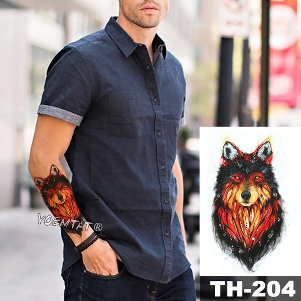 temporary tattoos waterproof tattoo sticker dark magma flame wolf pattern animals water transfer body art flash fake tatoo
temporary tattoos waterproof tattoo sticker dark magma flame wolf pattern animals water transfer body art flash fake tatoo