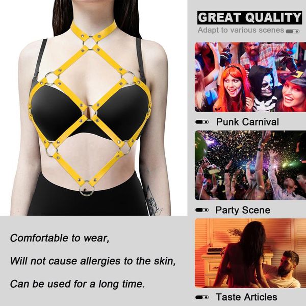 belts gothic mesh plaid straps crop leather body harness hollow out underwear chest bondage suspender exotic lingerie corset, Black;brown
belts gothic mesh plaid straps crop leather body harness hollow out underwear chest bondage suspender exotic lingerie corset, Black;brown