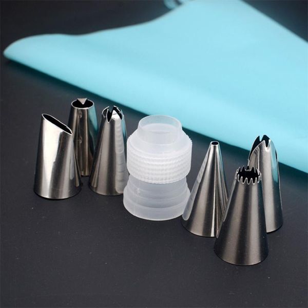 pcs/sets diy silicone pastry baking tips icing piping stainless steel nozzle set cake decorating decor tools &
pcs/sets diy silicone pastry baking tips icing piping stainless steel nozzle set cake decorating decor tools &