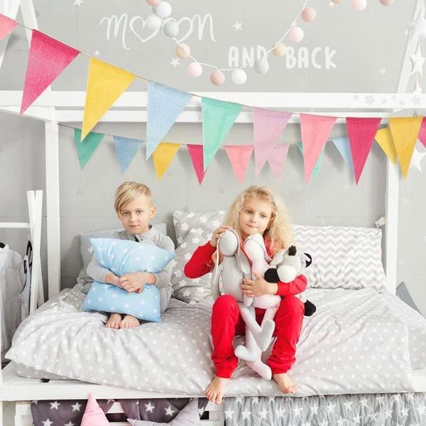 party decoration colourful jute linen pennant flags festival bunting banners hanging wedding banner garland for home dec e0a5
party decoration colourful jute linen pennant flags festival bunting banners hanging wedding banner garland for home dec e0a5